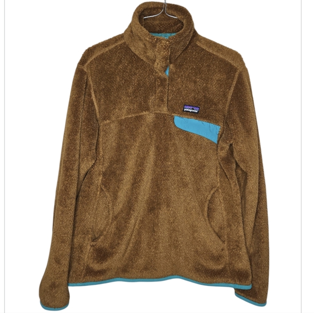 Patagonia Women's ReTool Snap T Thatcher Brown Polartec Fleece Pullover Size M